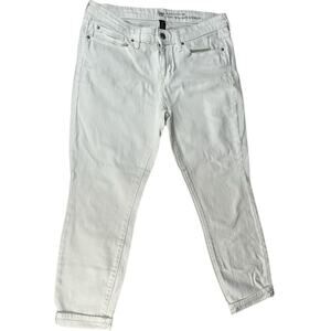 Gap Skinny Roll Up 1969 Size 8/29 White Jean Pants Womens 99% Cotton 1% Spandex